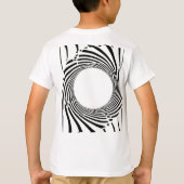 Abstract Black Hole Spiral Line Art  Tシャツ (裏面)