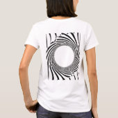 Abstract Black Hole Spiral Line Art  Tシャツ (裏面)