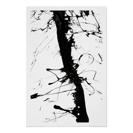 Abstract Black Ink Network ポスター (正面)
