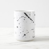 Abstract Black Paint Splash & Splatter Pattern コーヒーマグカップ (中央)