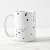 Abstract Black Paint Splash & Splatter Pattern コーヒーマグカップ (左)