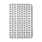 Abstract Black White Marks バスマット (正面縦)