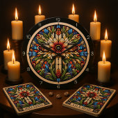 Abstract Bloom Cross ラージ壁時計