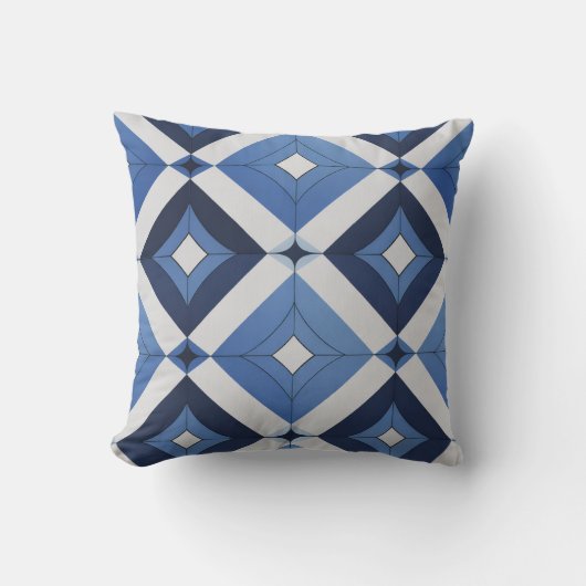 Abstract Blue Accent Cushion クッション (正面)