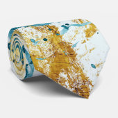 Abstract Blue and Gold Textures  ネクタイ (ロール)