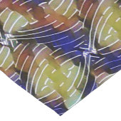 Abstract blue and gold wave geometric pattern 1299 ショートテーブルランナー (コーナー)