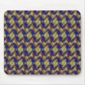 Abstract blue and gold wave geometric pattern 1299 マウスパッド (正面)
