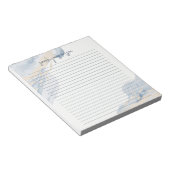 Abstract Blue Beige Coastal Watercolor ノートパッド (アングル)