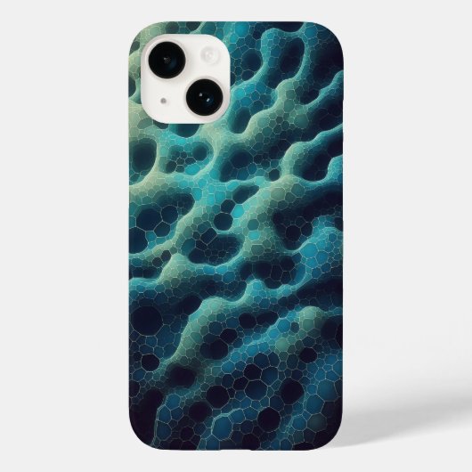 Abstract Blue Cellular Grid Phone Case - Organic  Case-Mate iPhoneケース (裏面)