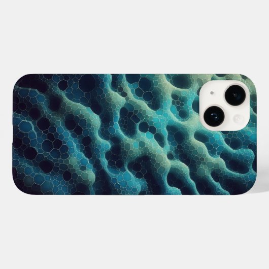 Abstract Blue Cellular Grid Phone Case - Organic  Case-Mate iPhoneケース (裏面 (横))