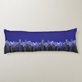 Abstract Blue City Skyline Art ボディピロー (裏面)