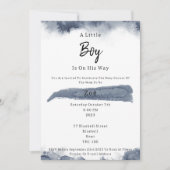 Abstract Blue Elements Sweet Baby Boy Baby Shower 招待状 (正面)