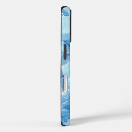 Abstract Blue Frozen Ice Crystal Texture Pattern Case-Mate iPhoneケース (裏面 / 右)