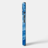 Abstract Blue Frozen Ice Crystal Texture Pattern Case-Mate iPhoneケース (裏面 / 左)