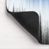 Abstract Blue Glitch Art Crescent Moon Night Sky マウスパッド (コーナー)