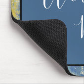 Abstract Blue & Gold Framed Personalized マウスパッド (コーナー)