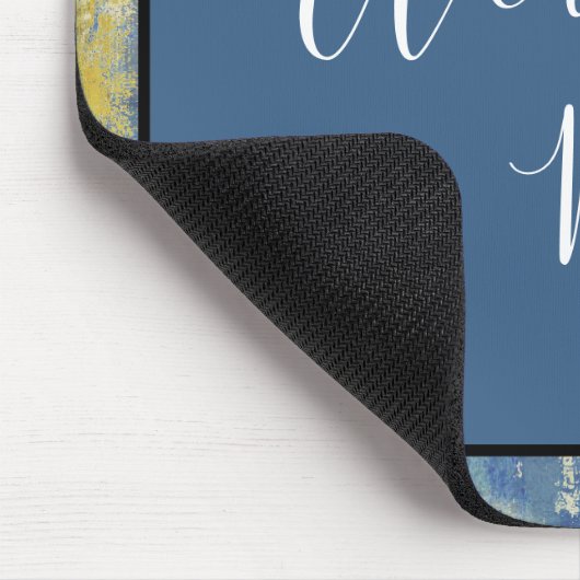 Abstract Blue & Gold Framed Personalized マウスパッド (コーナー)