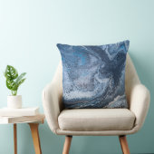 Abstract Blue & Gray Ocean Drift クッション (椅子)