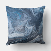 Abstract Blue & Gray Ocean Drift クッション (裏面)