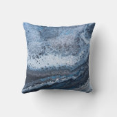 Abstract Blue & Gray Ocean Drift  クッション (裏面)