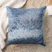 Abstract Blue & Gray Ocean Drift クッション (ブランケット)