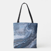 Abstract Blue & Gray Ocean Drift トートバッグ (裏面)