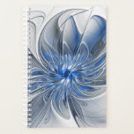 Abstract Blue Gray Watercolor Fractal Art Flower プランナー手帳<br><div class="desc">A unique fantasy flower with shades of blue and gray, abstract and elegant.
Design for your planner and more.</div>
