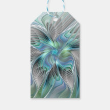 Abstract Blue Green Butterfly Fantasy Fractal Art