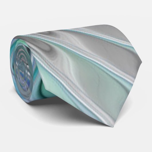 Abstract Blue Green Butterfly Fantasy Fractal Art ネクタイ (ロール)