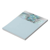 Abstract Blue Green Butterfly Fantasy Fractal Art ノートパッド (回転)