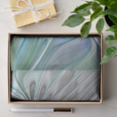 Abstract Blue Green Butterfly Fantasy Fractal Art 薄葉紙 (ギフト)