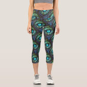 Abstract Blue Green Eye カプリレギンス (正面)