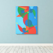 Abstract Blue Harmony Canvas Print キャンバスプリント (インサイチュ (ウッドフロア))