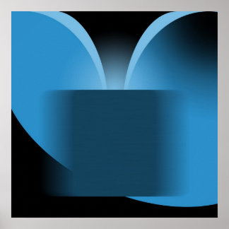 Abstract Blue Luxury with Black AP0004 ポスター