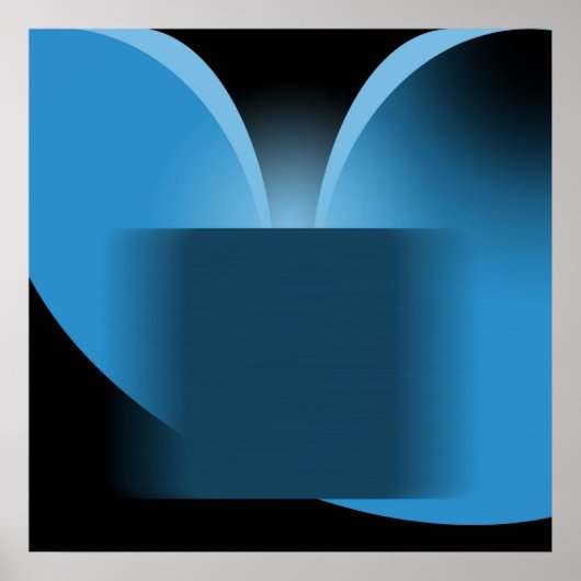 Abstract Blue Luxury with Black AP0004 ポスター (正面)