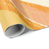 Abstract Blue Orange White Paint Swirl with White  ラッピングペーパー (ロールコーナー)