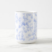 Abstract Blue Paint Brush Strokes Pattern コーヒーマグカップ (中央)