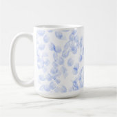 Abstract Blue Paint Brush Strokes Pattern コーヒーマグカップ (左)