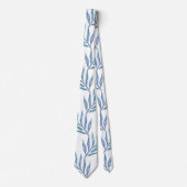 Abstract blue palm leaves ネクタイ (正面)