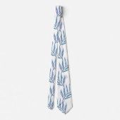 Abstract blue palm leaves ネクタイ (裏面)