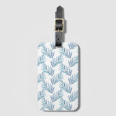Abstract blue palm leaves ラゲッジタグ (正面縦)