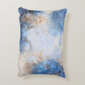 Abstract Blue & Sand Textured Clouds アクセントクッション (裏面(縦))