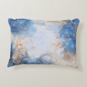 Abstract Blue & Sand Textured Clouds アクセントクッション (裏面)