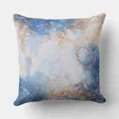 Abstract Blue & Sand Textured Clouds クッション (裏面)