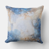 Abstract Blue & Sand Textured Clouds クッション (正面)