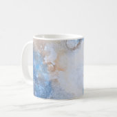 Abstract Blue & Sand Textured Clouds コーヒーマグカップ (正面左)