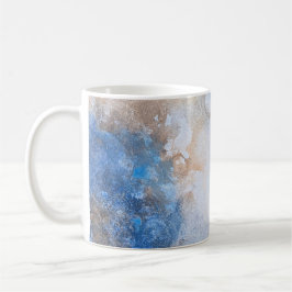 Abstract Blue & Sand Textured Clouds コーヒーマグカップ