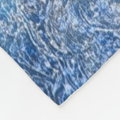 Abstract Blue & Sand Textured Clouds フリースブランケット (角)