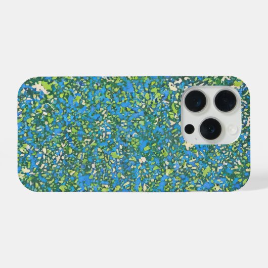 Abstract Blue Splatter for Art Enthusiasts Mod iPhoneケース (裏面横)