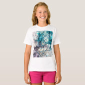 Abstract blue strokes tシャツ (正面フル)